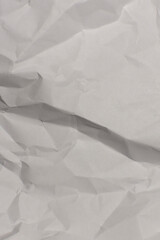 Crumpled sheet of paper. A sheet of white paper.