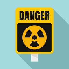 Obraz premium Danger zone sign icon. Flat illustration of danger zone sign vector icon for web design
