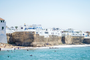 A tour of the old city of assilah in summer in sunny day