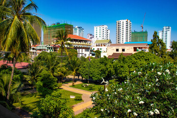 A view of Tuol Sleng, the Genocide Museum at Phnom Penh, Cambodia.