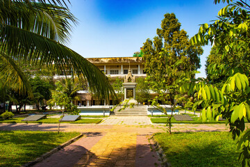 Fototapeta na wymiar A view of Tuol Sleng, the Genocide Museum at Phnom Penh, Cambodia.