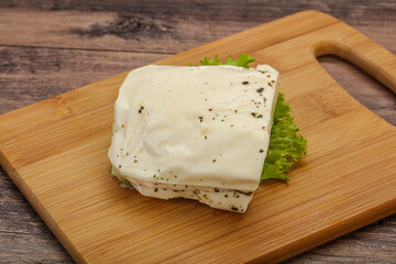 Halloumi cheese with mint for grill