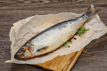 Salted Herring fish with pepper