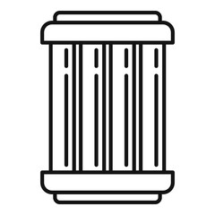 Nuclear capsule icon. Outline nuclear capsule vector icon for web design isolated on white background