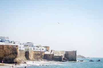 A tour of the old city of assilah in summer in sunny day