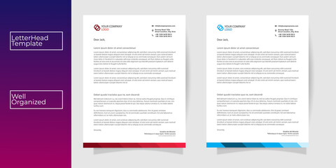 Modern Creative Letterhead Template For Commercial Use And For Business Use Vector In EPS