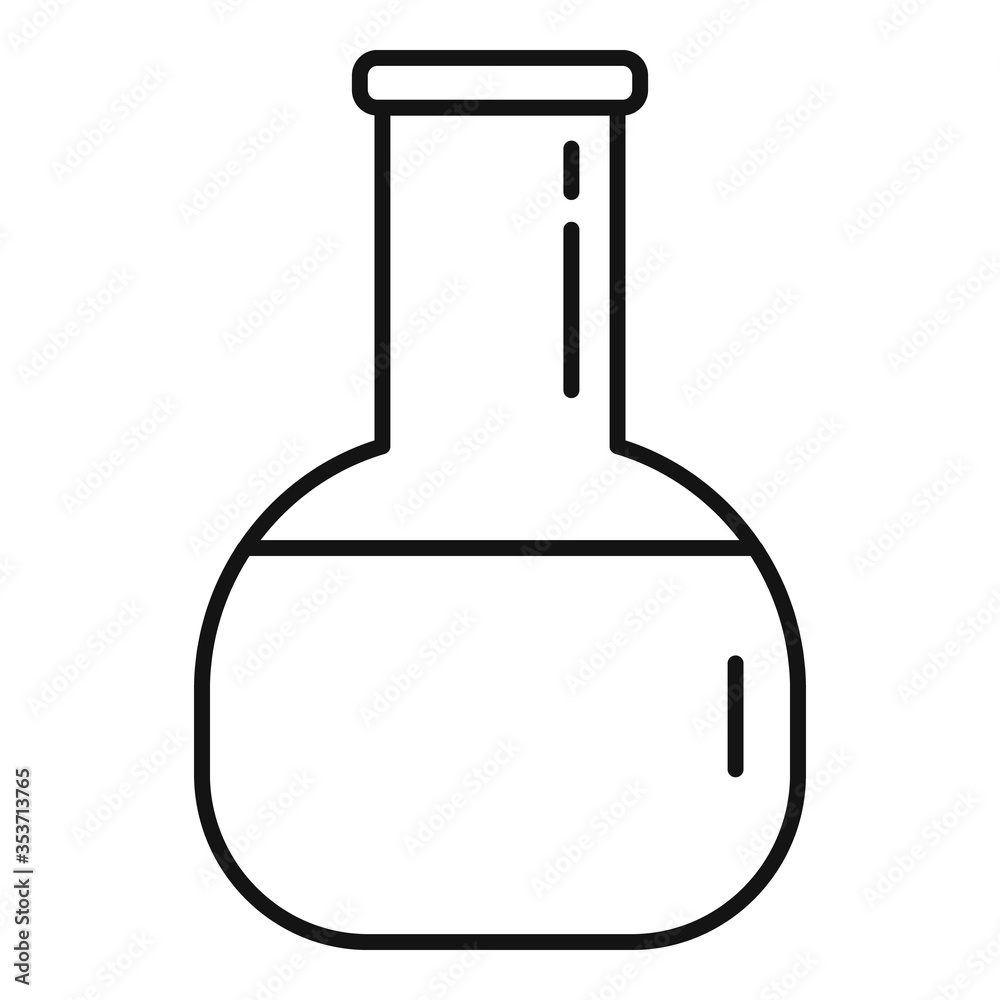 Poster radiation flask icon. outline radiation flask vector icon for web design isolated on white backgroun