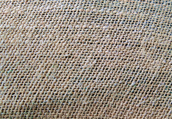 Jute fabric natural woven material.