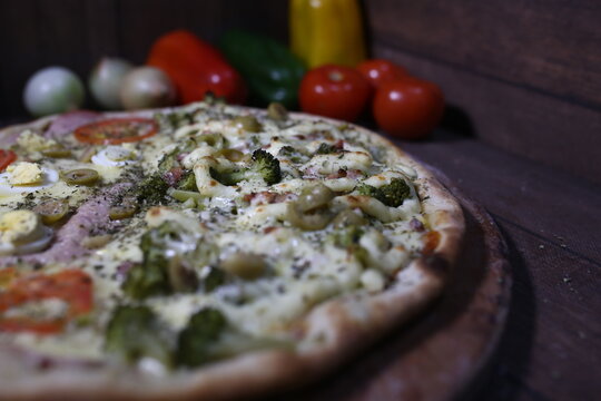 pizza with vegetables