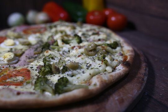 pizza with vegetables