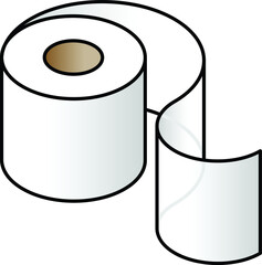 A slightly unrolled toilet tissue roll.