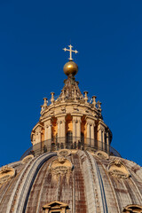 Fototapeta na wymiar View of the dome of Saint Peter cathedral in the morning