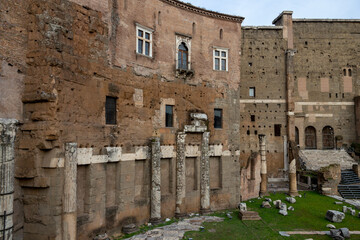 Fototapeta na wymiar Ruins of Trajan's Forum, Rome, Italy