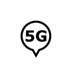 Obraz premium 5g wifi signal quality icon. Wireless technology sign isolated on white background