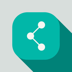 Share icon, website share button vector design isolated on white background. Websites essential icon collection.