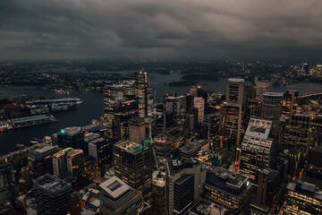Sydney, New South Wales / Australia - January 2019: Aerial view of Sydney.