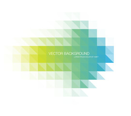 Vector modern colorful geometric pattern, triangular mosaic background in a shape of arrow