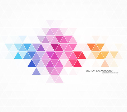 Vector modern colorful geometric pattern, triangular mosaic background