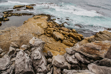 Australia, New South Wales, Sydney. Pacific ocean. Cliffs.