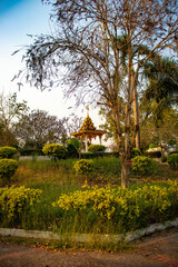 A beautiful view of buddhist temple at Nong Khai, Thailand.