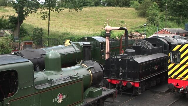 Steam train old fashioned view tourism in England UK