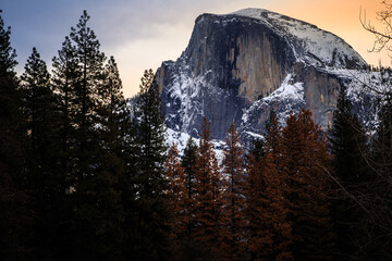 Half Dome Winter Dawn, Yosemite National Park, California