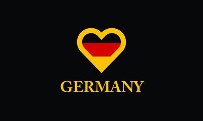 Germany heart love symbol flag country 