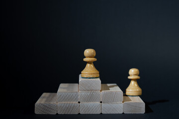 Metaphor, concept, the chess and game concept of business ideas and competition.