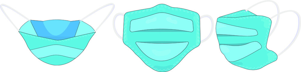 breathing medical respiratory mask. Hospital or pollution protect face masking