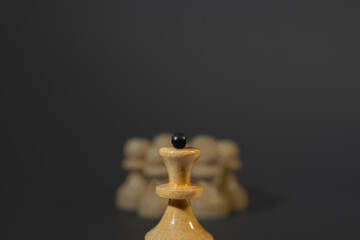 concept or metaphor, the leader protects his people, people behind the leader, protection