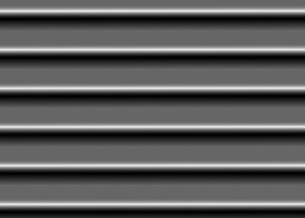 Obraz premium Wavy sheet of metal. Cover design, shades of gray. Background with abstract volumetric gradient of linear waves to create a fashionable banner, poster.