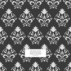 seamless pattern background with damask ornament