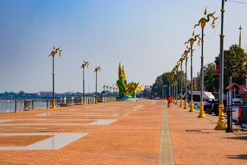 A beautiful view of Nong Khai city at Thailand.