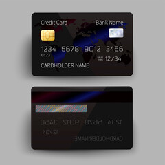 Bank plastic credit card illustration.