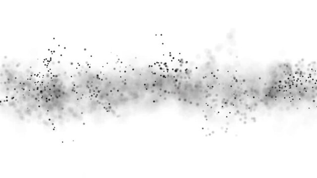 particle animation under the microscope. close plan. background for text