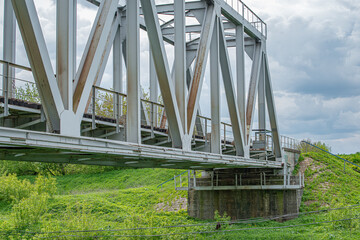 railway bridge over the river, iron bridge