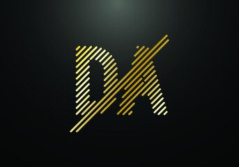 Initial Monogram Letter DA Logo Design Vector Template. DA Letter Logo Design 