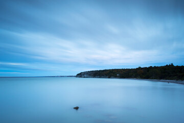 Fototapeta premium Nightfall at the Baltic Sea, Long exposure