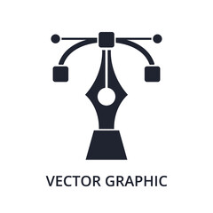 Concept of vector graphic with Bezier curve in flat design. Modern vector illustration for web and app design, marketing and print material