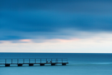 Cloudy sunset over the Baltic Sea