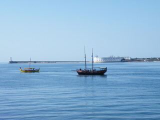 Obraz premium boats in the harbor of Sevastopol, Crimea.