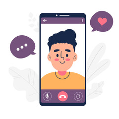 wireless communication with mobile phones creative concept