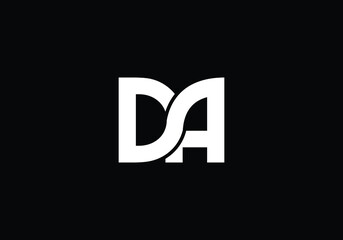 Initial Monogram Letter DA Logo Design Vector Template. DA Letter Logo Design - obrazy, fototapety, plakaty