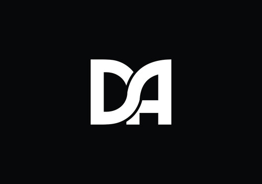 Initial Monogram Letter DA Logo Design Vector Template. DA Letter Logo Design