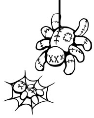 Voodoo Doll Spider Prey Stencil