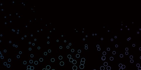 Dark Pink, Blue vector pattern with spheres. Glitter abstract illustration with colorful drops. Pattern for business ads.