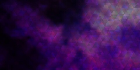 Light Purple vector backdrop with lines, triangles.