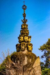 A beautiful view of statues in Buddha Park at Nong Khai, Thailand.