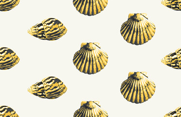 Seamless marine sea pattern.