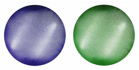 Kreise Spacemuster blau, grün